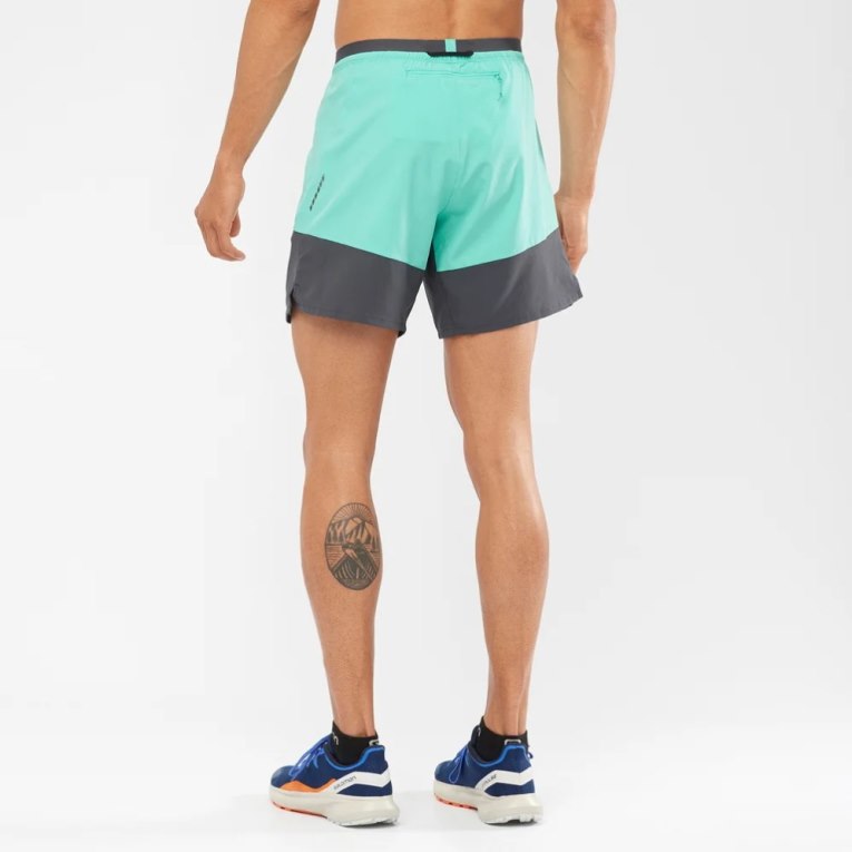 Turquoise Salomon Cross 7'' No Liner Men's Shorts | IE RG8430